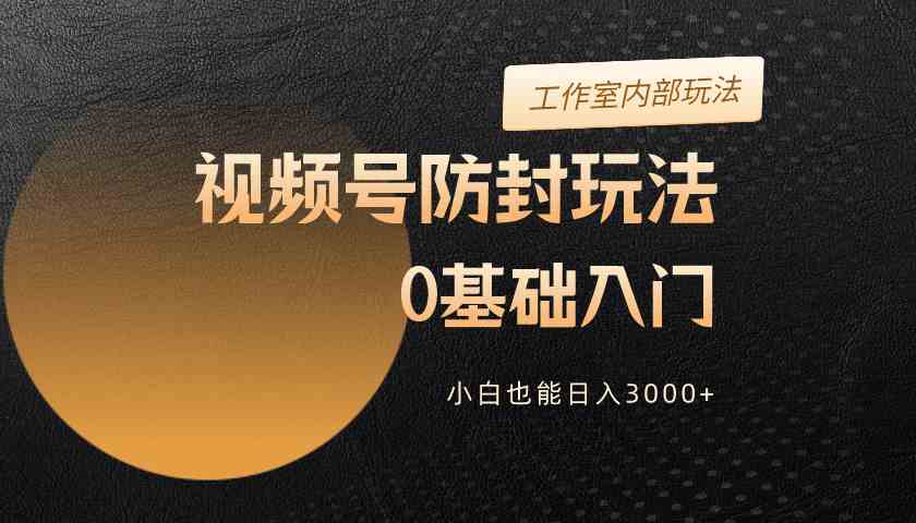 （10107期）2024视频号升级防封玩法，零基础入门，小白也能日入3000+-吾藏分享