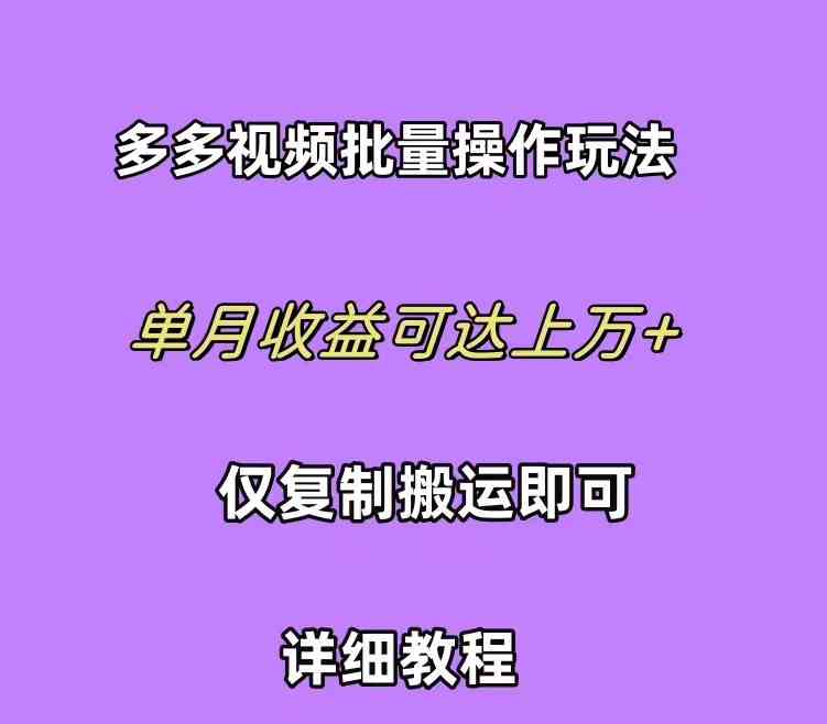 （10029期）拼多多视频带货快速过爆款选品教程 每天轻轻松松赚取三位数佣金 小白必…-吾藏分享