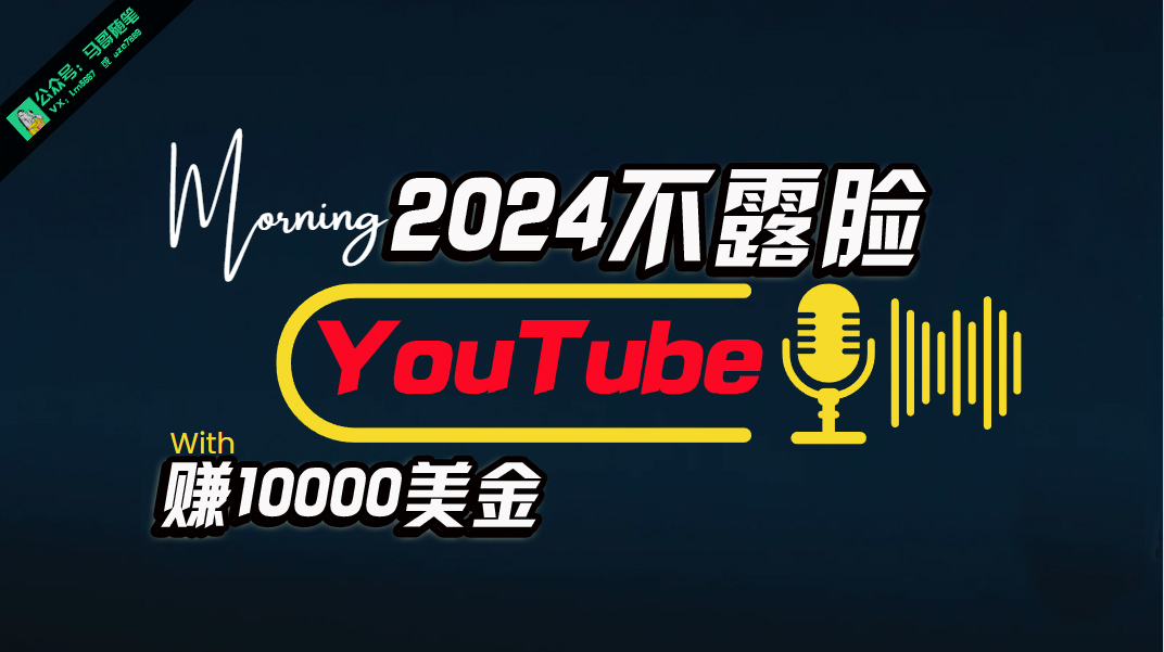 （10348期）AI做不露脸YouTube赚$10000月，傻瓜式操作，小白可做，简单粗暴-吾藏分享
