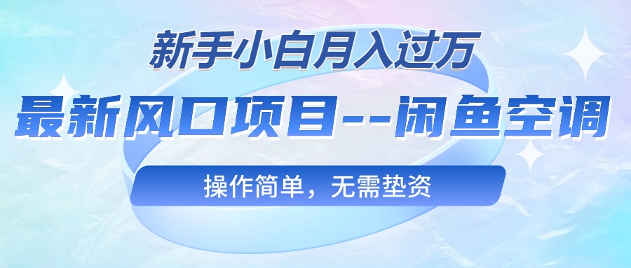 （10767期）最新风口项目—闲鱼空调，新手小白月入过万，操作简单，无需垫资-吾藏分享