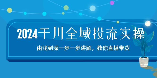 （10848期）2024千川-全域投流精品实操：由谈到深一步一步讲解，教你直播带货-15节-吾藏分享