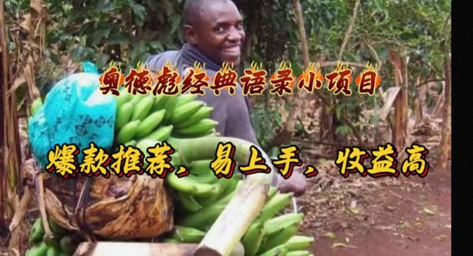 （11030期）奥德彪经典语录小项目，爆款推荐，易上手，收益高-吾藏分享