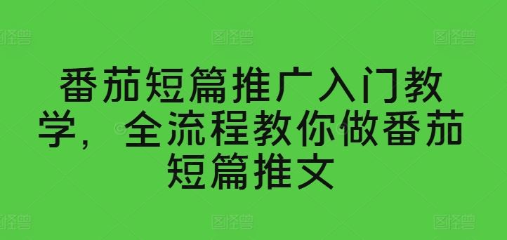 番茄短篇推广入门教学，全流程教你做番茄短篇推文-吾藏分享