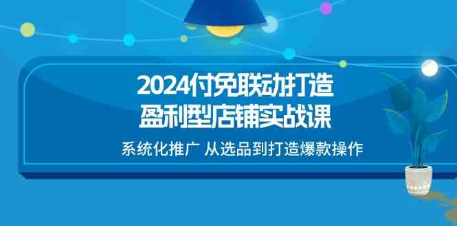 2024付免联动打造盈利型店铺实战课，系统化推广 从选品到打造爆款操作-吾藏分享
