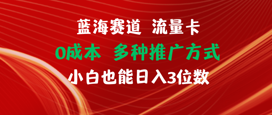 （11768期）蓝海赛道 流量卡 0成本 小白也能日入三位数-吾藏分享
