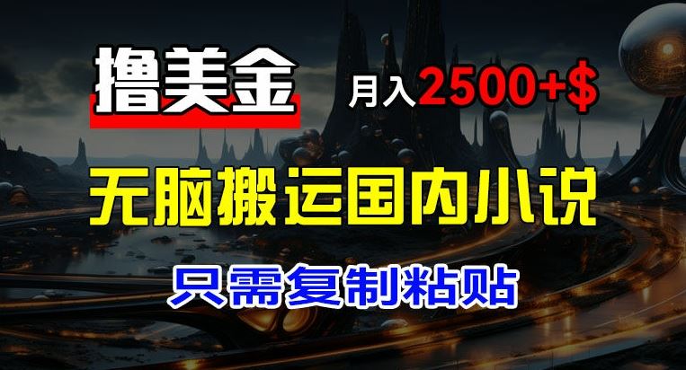 最新撸美金项目，搬运国内小说爽文，只需复制粘贴，稿费月入2500+美金，新手也能快速上手【揭秘】-吾藏分享