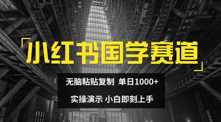 小红书国学赛道，无脑粘贴复制，单日1K，实操演示，小白即刻上手【揭秘】-吾藏分享