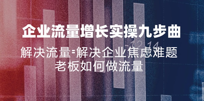 （11822期）企业流量增长实战九步曲，解决流量=解决企业焦虑难题，老板如何做流量-吾藏分享
