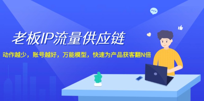 （12077期）老板 IP流量 供应链，动作越少，账号越好，万能模型，快速为产品获客翻N倍-吾藏分享