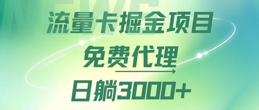 （12321期）流量卡掘金代理，日躺赚3000+，变现暴力，多种推广途径-吾藏分享