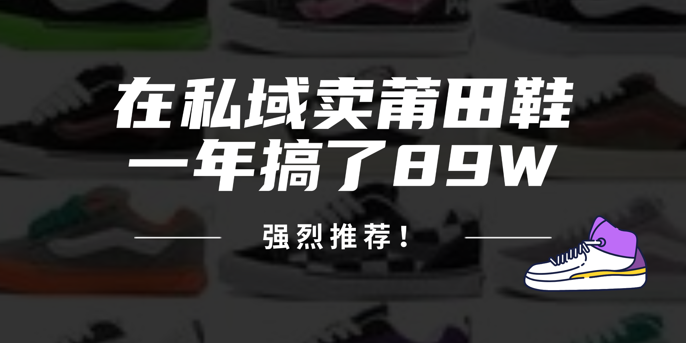 （12370期）24年在私域卖莆田鞋，一年搞了89W，强烈推荐！-吾藏分享