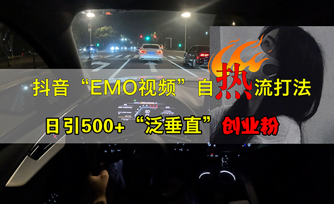 （13029期）抖音EMO视频自热打法，日引500+“泛垂直”创业粉-吾藏分享