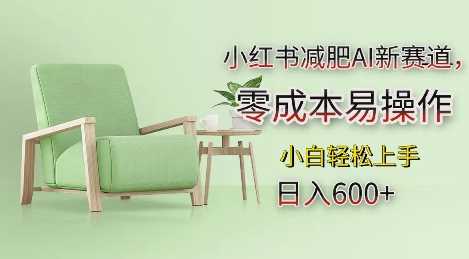 小红书减肥AI新赛道，零成本易操作，日入多张，小白轻松上手【揭秘】-吾藏分享
