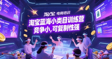 淘宝蓝海小类目训练营， 竞争小，可复制性强-吾藏分享