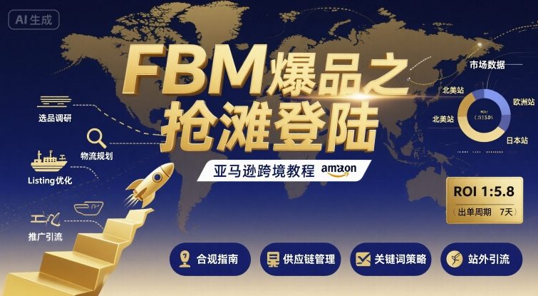 FBM爆品之抢滩登陆-亚马逊跨境教程-吾藏分享