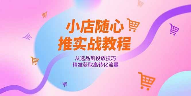 （15205期）小店随心推实战教程，从选品到投放技巧，精准获取高转化流量-吾藏分享