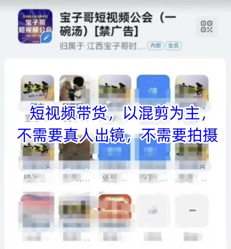 宝子哥头部团队短视频带货，以混剪为主，不需要真人出镜，不需要拍摄【更新6月】-吾藏分享