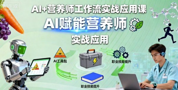 AI+营养师工作流实战应用课，AI赋能营养师-吾藏分享