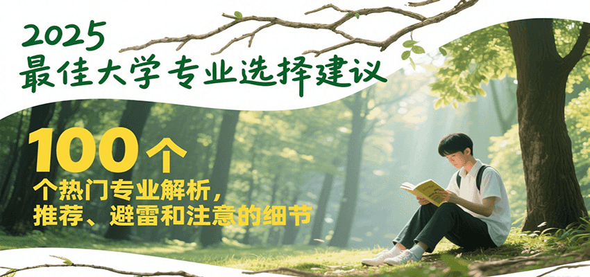 2025最佳大学专业选择建议，100个热门专业解析，推荐、避雷和注意的细节-吾藏分享