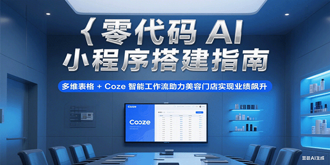 零代码AI小程序搭建指南，多维表格+Coze智能工作流助力美容门店实现业绩飙升-吾藏分享