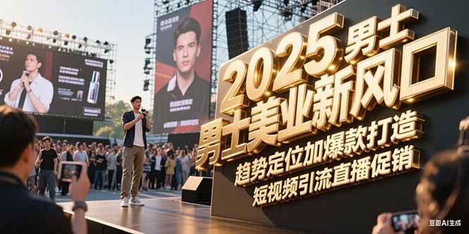 （15190期）2025男士美业新风口，趋势定位加爆款打造，短视频引流直播促销-吾藏分享
