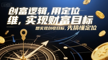 创富逻辑，用定位思维实现财富目标，想实现创收目标，先搞懂定位-吾藏分享