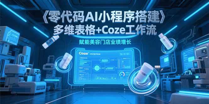 （15239期）零代码AI小程序搭建，多维表格+Coze工作流，赋能美容门店业绩增长-吾藏分享