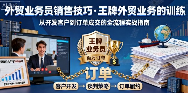 外贸业务员销售技巧，王牌外贸业务的训练-吾藏分享