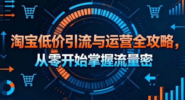 淘宝低价引流与运营全攻略，从零开始掌握流量密码-吾藏分享