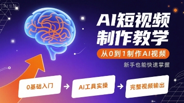 AI短视频制作教学，从0到1制作AI视频-吾藏分享