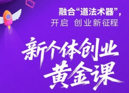 新个体创业黄金课：道法术器四维抢占2025红利-吾藏分享