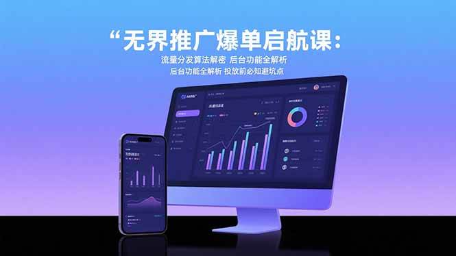 （15567期）无界推广爆单启航课：流量分发算法解密 后台功能全解析 投放前必知避坑点-吾藏分享