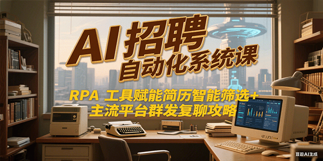 AI招聘自动化系统课，RPA工具赋能简历智能筛选+主流平台群发复聊全攻略-吾藏分享