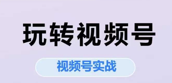 玩转视频号，视频号实战系列课-吾藏分享