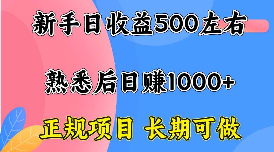 （15978期）一台电脑，前期日收益300-500，熟练后日入1000左右-吾藏分享