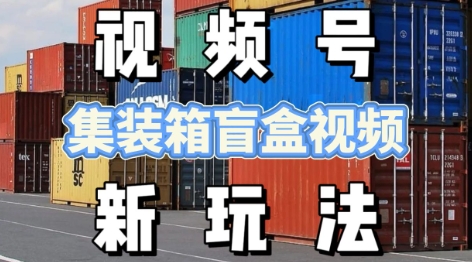 视频号新玩法，利用老外开集装箱盲盒视频，挣分成计划收益，月入过W，新手小白轻松上手-渝渝网创