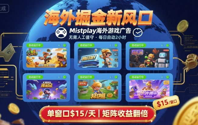 海外掘金新风口，Mistplay海外游戏广告，每日自动运行，单窗口稳入2美刀 ，可矩阵操作【揭秘】-吾藏分享