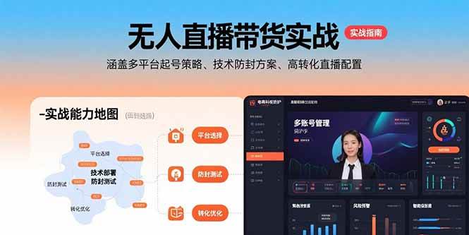 （15622期）无人直播带货实战，涵盖多平台起号策略、技术防封方案、高转化直播配置-吾藏分享