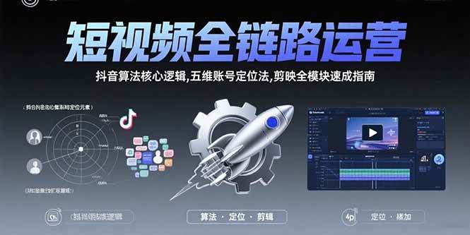 图片[1]_（15580期）短视频全链路运营：抖音算法核心逻辑,五维账号定位法,剪映全模块速成指南_菜菜笔记