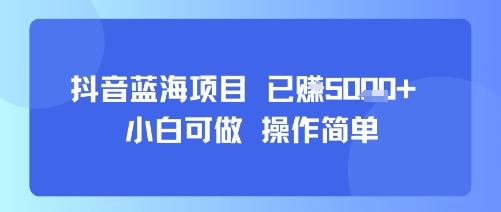 抖音蓝海项目，小白可做，操作简单，可批量制作，已挣5k+-吾藏分享