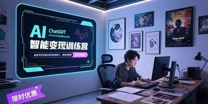 （15389期）AI智能变现训练营，ChatGPT写作变现，电影解说制作，图文带货方法论-吾藏分享