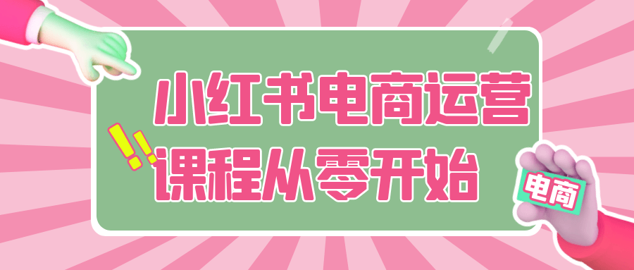 小红书电商运营课程从零开始-渝渝网创