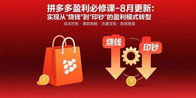 （15771期）拼多多盈利必修课-8月更新：突破运营瓶颈 实现从烧钱到印钞的盈利模式转型-吾藏分享