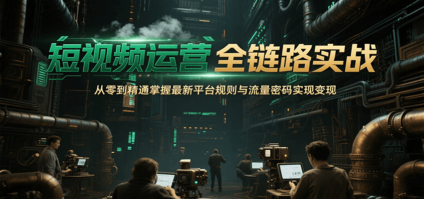 短视频运营全链路实战，从零到精通掌握最新平台规则与流量密码实现变现-吾藏分享