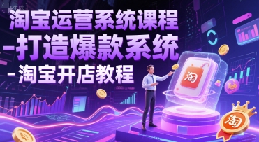 淘宝运营系统课程-打造爆款系统-淘宝开店教程-吾藏分享