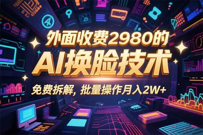 （15969期）0粉丝0基础，用AI换脸改头换面，3分钟一条原创视频，收益稳稳-吾藏分享