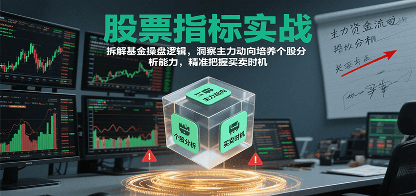 股票指标实战，拆解基金操盘逻辑，洞察主力动向培养个股分析能力，精准把握买卖时机-吾藏分享