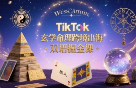 TikTok玄学命理跨境出海双语掘金课，手把手教你用命理知识精准直击海外用户痛点-吾藏分享