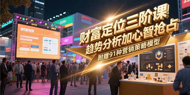 （15219期）财富定位三阶课，趋势分析加心智抢占，附赠91种营销策略模型-吾藏分享