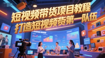 短视频带货项目教程，打造短视频带货第一队伍-渝渝网创